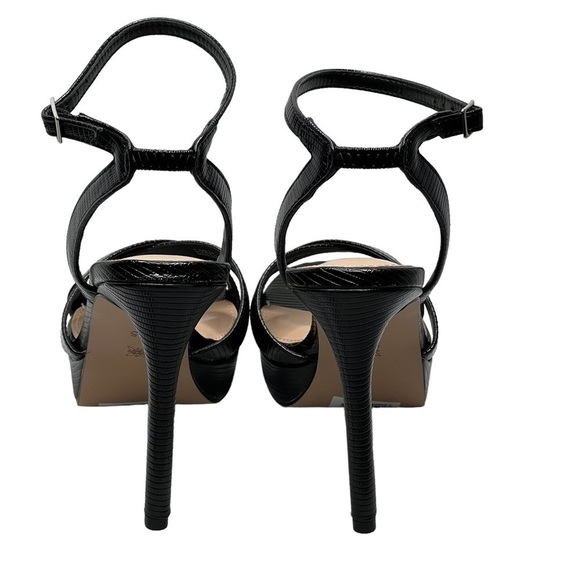 NWT BCBGeneration Black Niada Ankle Straps Platform 4" Heels Pumps Size 7.5 - Picture 3 of 16